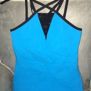 NWT Beyond Yoga Mesh Front Tank- Tide
